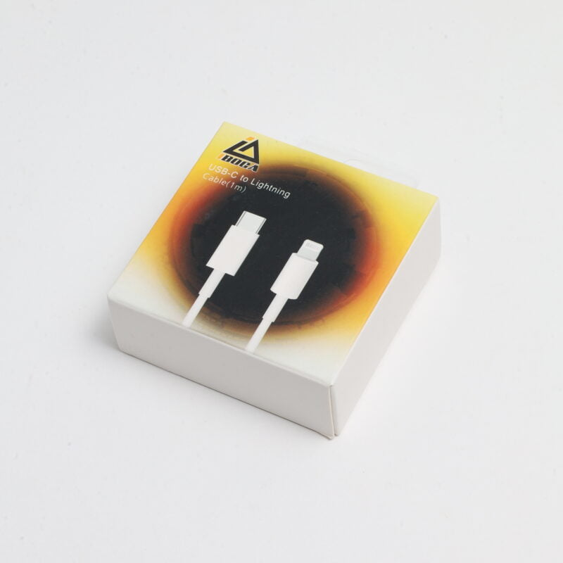 Câble de Charge Lightning vers USB-C PD iBoga, Certifié Apple MFi, 1 mètre pour iPhone et iPad