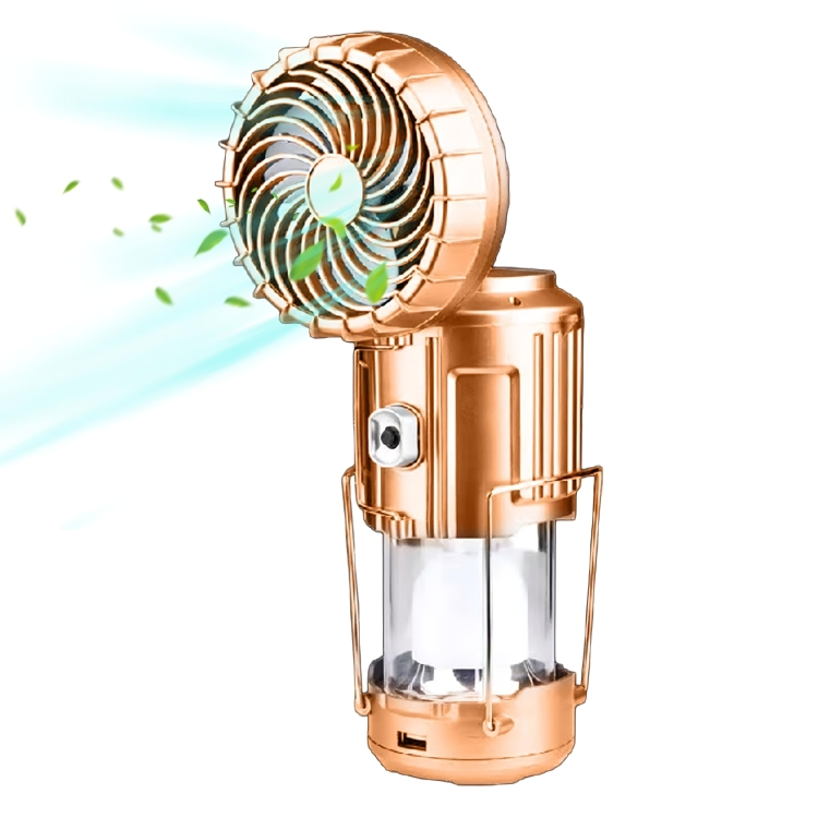 Lampe de camping LED portable 6 en 1 avec ventilateur