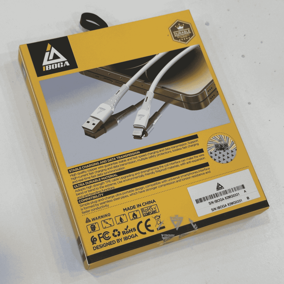 Câble USB iPhone iboga 35W