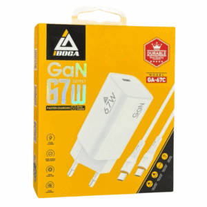 Charger c-c iboga 67W - Chargeur 67W Xiaomi Compatible, GaN Ultra Rapide, Prix Maroc