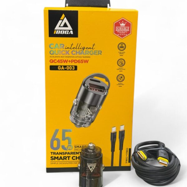 CARintelligent Quickh charger 65W Type-c to Type-c