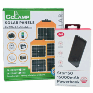 Power bank 15000 mh + Panau solare 15W