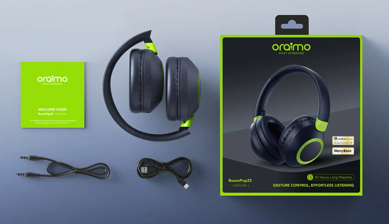 oraimo BoomPop2S Casque supra-auriculaires sans fil ENC