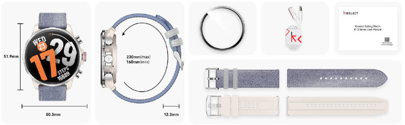 Kieslect Kr 3 Smart Calling Watch – Prix, Review, Bluetooth, GPS & Santé