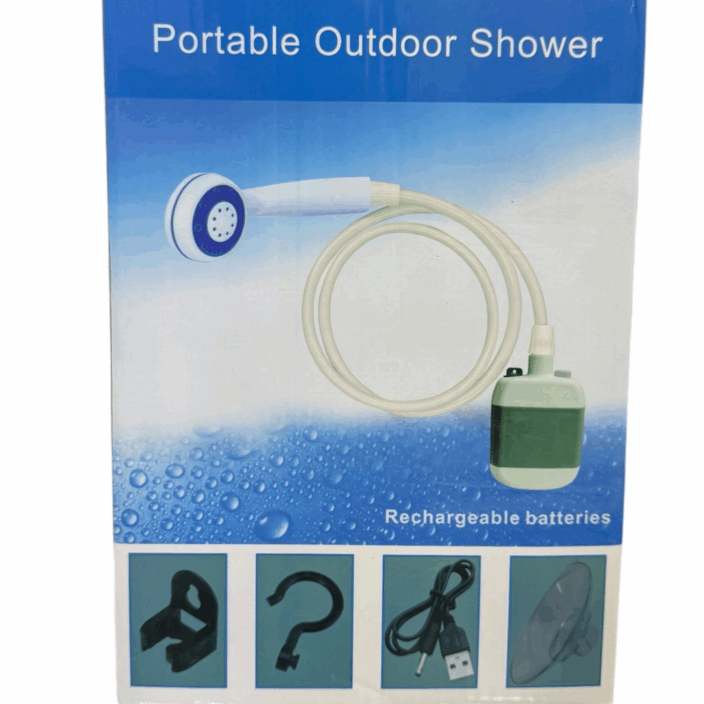 Electric Outdoor Shower Bathing USB Head Portable Waterproof Shower Head for Traveling Camper Backpack Sports Caravan Bathe Tent
