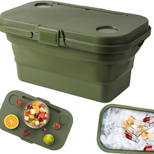 Foldable Picnic Basket, Foldable Picnic Basket Table, Leakproof Picnic Basket, Portable Picnic Basket, Leakproof Picnic Basket, Insulated Picnic Basket Table
