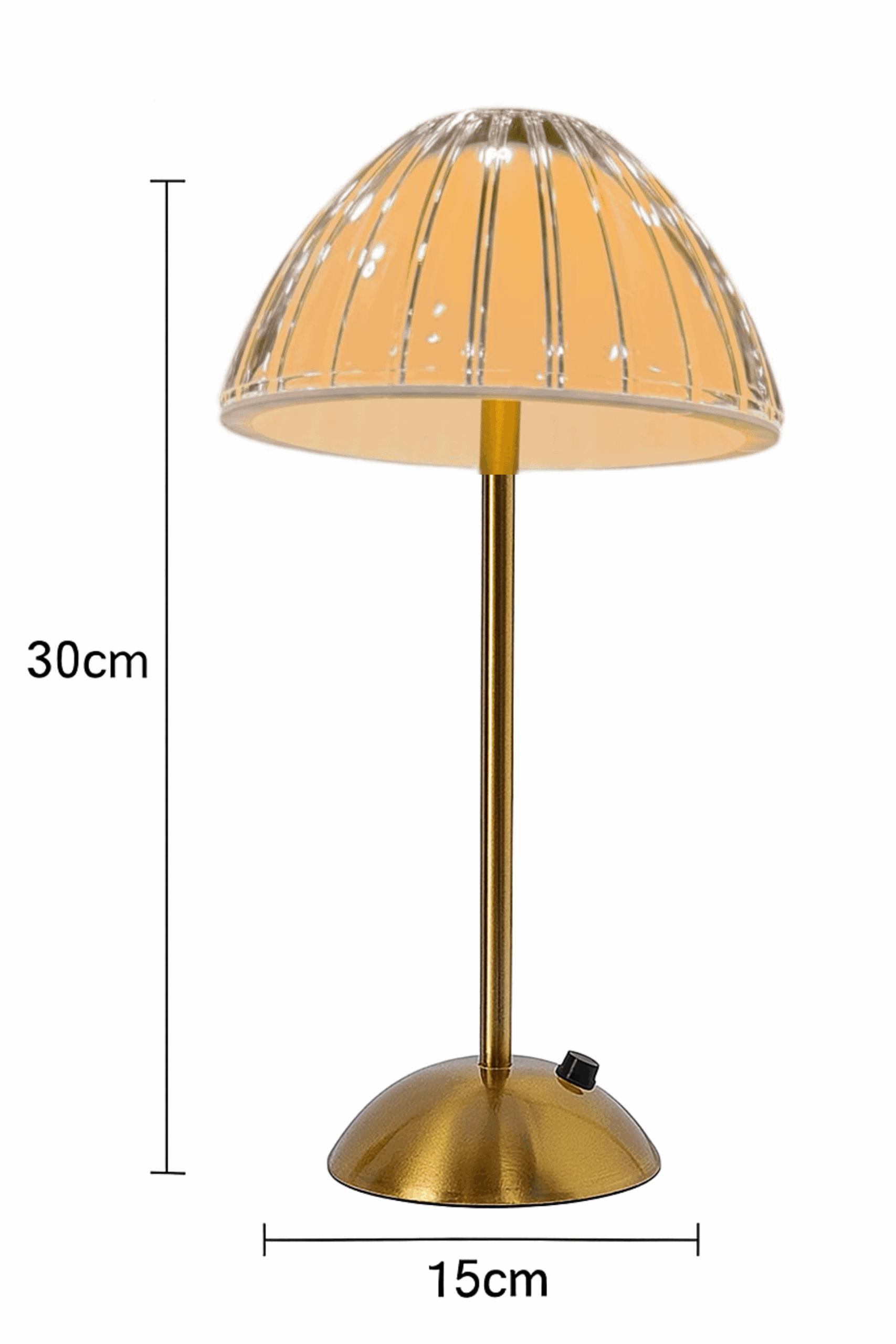 Starnearby Lampe de table LED sans fil - Vintage - Intensité variable - Batterie avec 3 modes de luminosité - Lampe de chevet tactile - Lampe de table décorative dorée pour restaurant