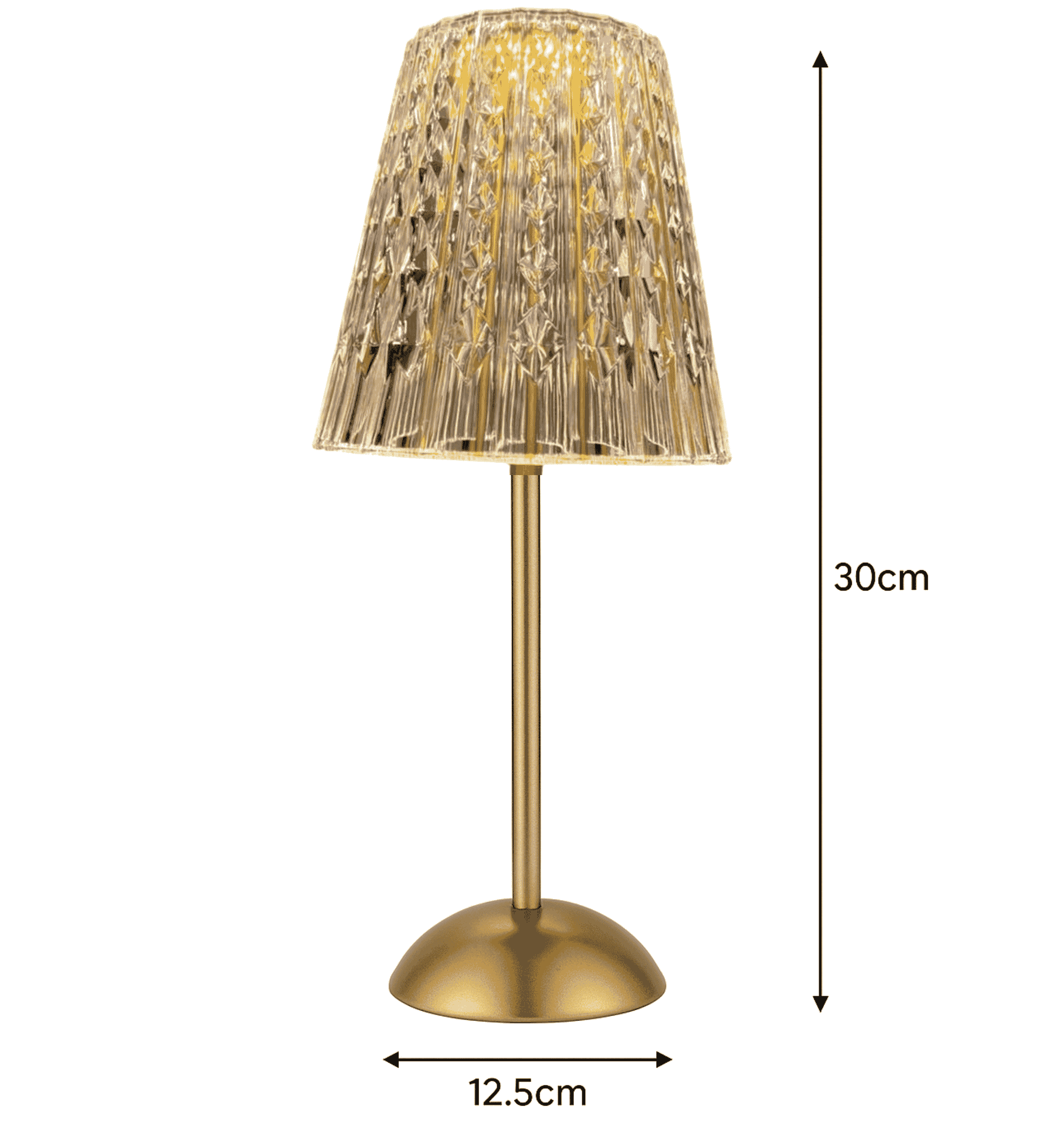 Starnearby Lampe de table LED sans fil - Vintage - Intensité variable - Batterie avec 3 modes de luminosité - Lampe de chevet tactile - Lampe de table décorative dorée pour restaurant
