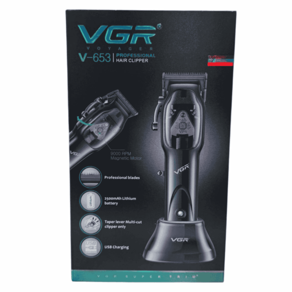 Vgr V–653 Maquina De Cortar Pelo Profesional Barber Clippers Cordless Professional Hair Clipper for Men