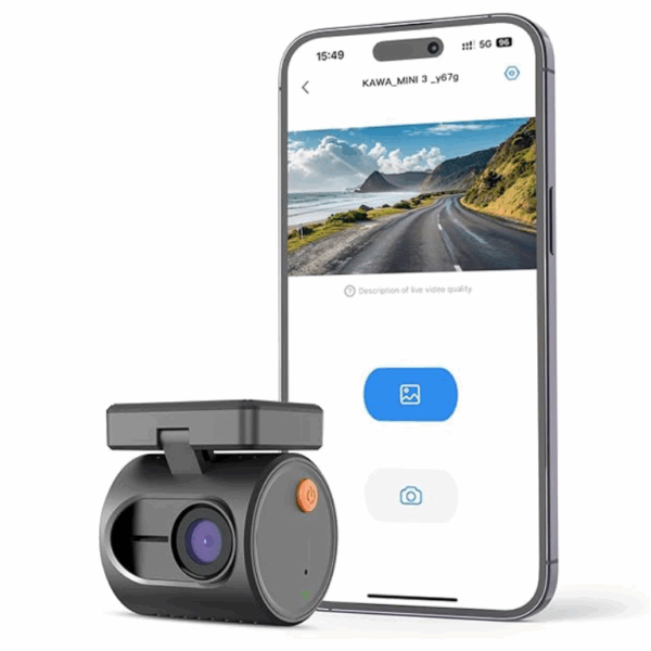 Video recorder KAWA Mini 3 2K, Wi-Fi, night video + Cart SD 64 Gb