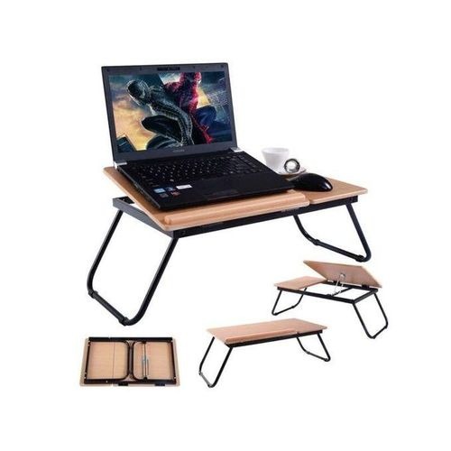 Table pliante en bois massif pour ordinateur portable, mobilier de chambre à coucher