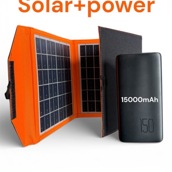 Panel solar + power bank 15000mAh