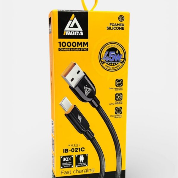 IBOGA 45W Fast Charging USB-A to Type-C Cable (1000mm)