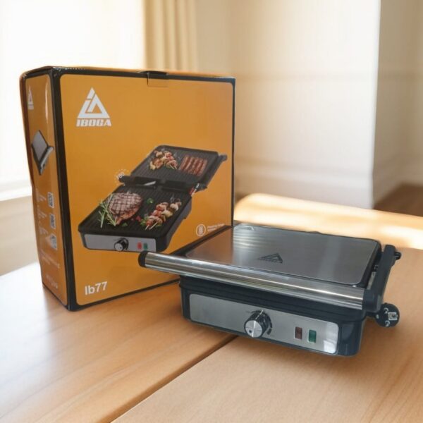 PANINI IBOGA 2000W – Grill Électrique 180° pour Sandwichs & Grillades