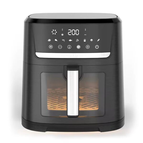 Air fryer 10L inox 1500W – Sans Huile, Cuve Acier Inoxydable, Fenêtre de Contrôle