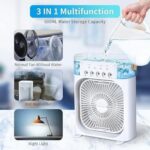 Portable Fan Air Conditioners avec Humidificateur et Éclairage LED
