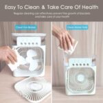 Portable Fan Air Conditioners avec Humidificateur et Éclairage LED
