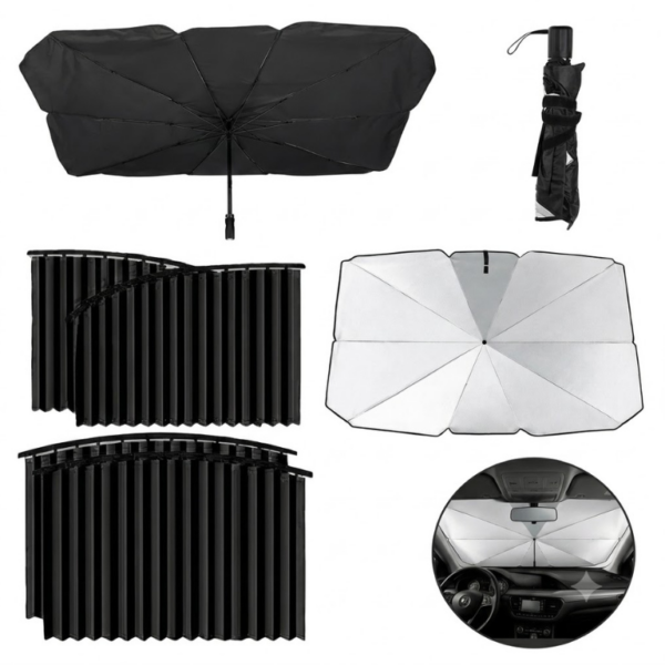 5 in 1 pack sun car (pare-brise + pare-soleil magnétique)