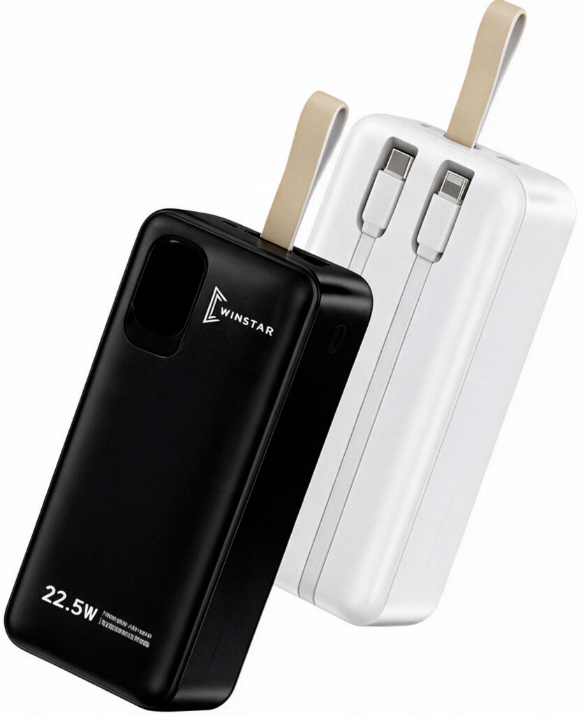 Power bank 22.5w 30000 mah – Charge Rapide PD & QC 3.0 avec Câble Intégré